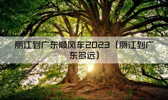 丽江到广东顺风车2023（丽江到广东多远）
