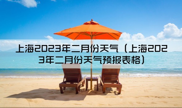 上海2023年二月份天气（上海2023年二月份天气预报表格）